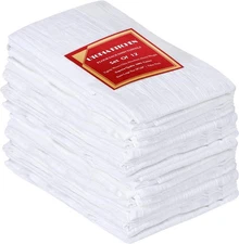 Utopia Kitchen White Flour Sack Towels [12 Pack - 28 x 28 Inch] 100% 