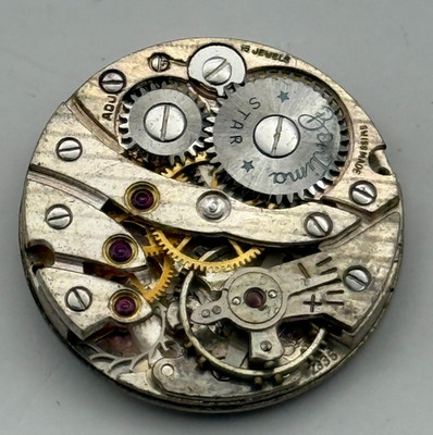 ETA 2335 Watch Movement Bentima Star 15 Jewels Manual Wind Vintage Parts 19.5mm