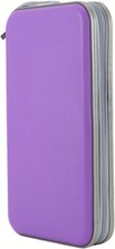CD Case, 72 Capacity DVD Storage, Sturdy Hard Plastic Case Holder Purple