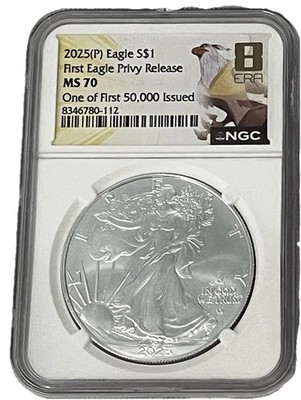 2025 NICE GANG 8th ERA Label Eagle Privy 1oz Silver Eagle MS70 NGC