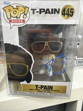 Signed T-Pain Funko T-Pain - 445 Funko Pop - Autographcoa +COA