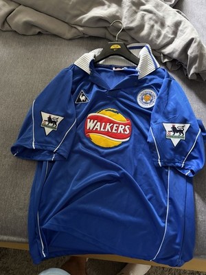 Roberto Mancini 2000/01 Leicester Shirt Large 42/44 with Name and Number On Back