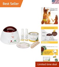 Brazilian Hard Wax Kit   At-Home Hair Removal Waxing Kit for Women with Wax W...