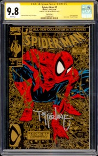 Todd McFarlane Signed Spider Man #1 Marvel Comics Gold Edition AUTO CGC 9.8