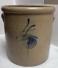 Antique 4 Gallon Redwing Crock
