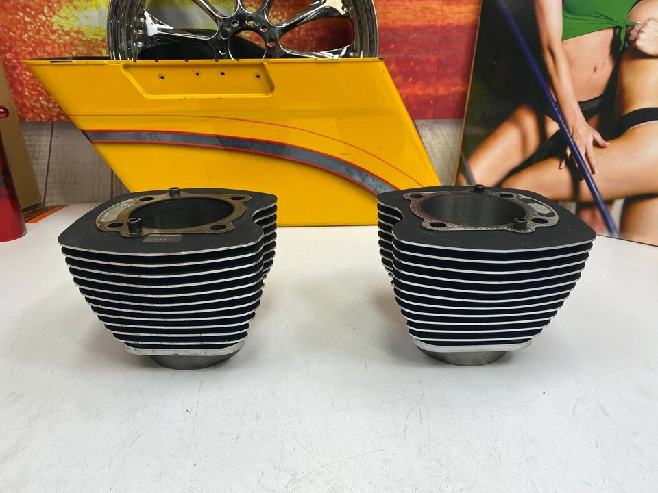 🔥00-13 Harley Touring Softail Dyna 88 96ci Engine Cylinder Jug Pair 3.750 OEM - Image 2 of 4