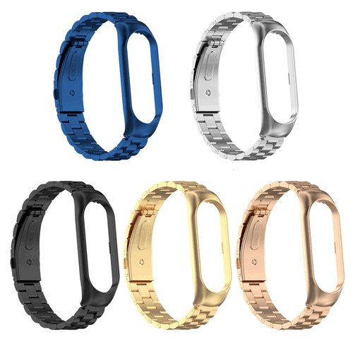 Correa de reloj de acero inoxidable de repuesto para Xiaomi Mi Band 3/4/5/6 - Imagen 2 de 17