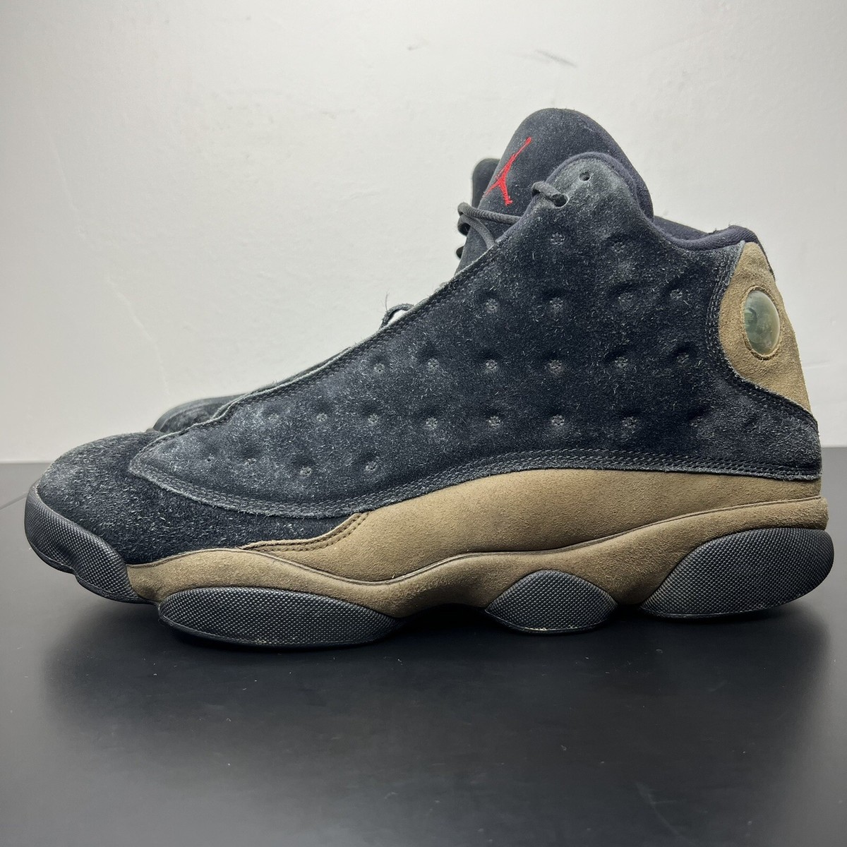 Black Olive Black And Brown Jordan 13 Suede Olive Jordan 13s - Main Image