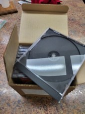 10 Standard 10.4 mm Jewel Case Single CD DVD Disc Storage Assembled Black Tray