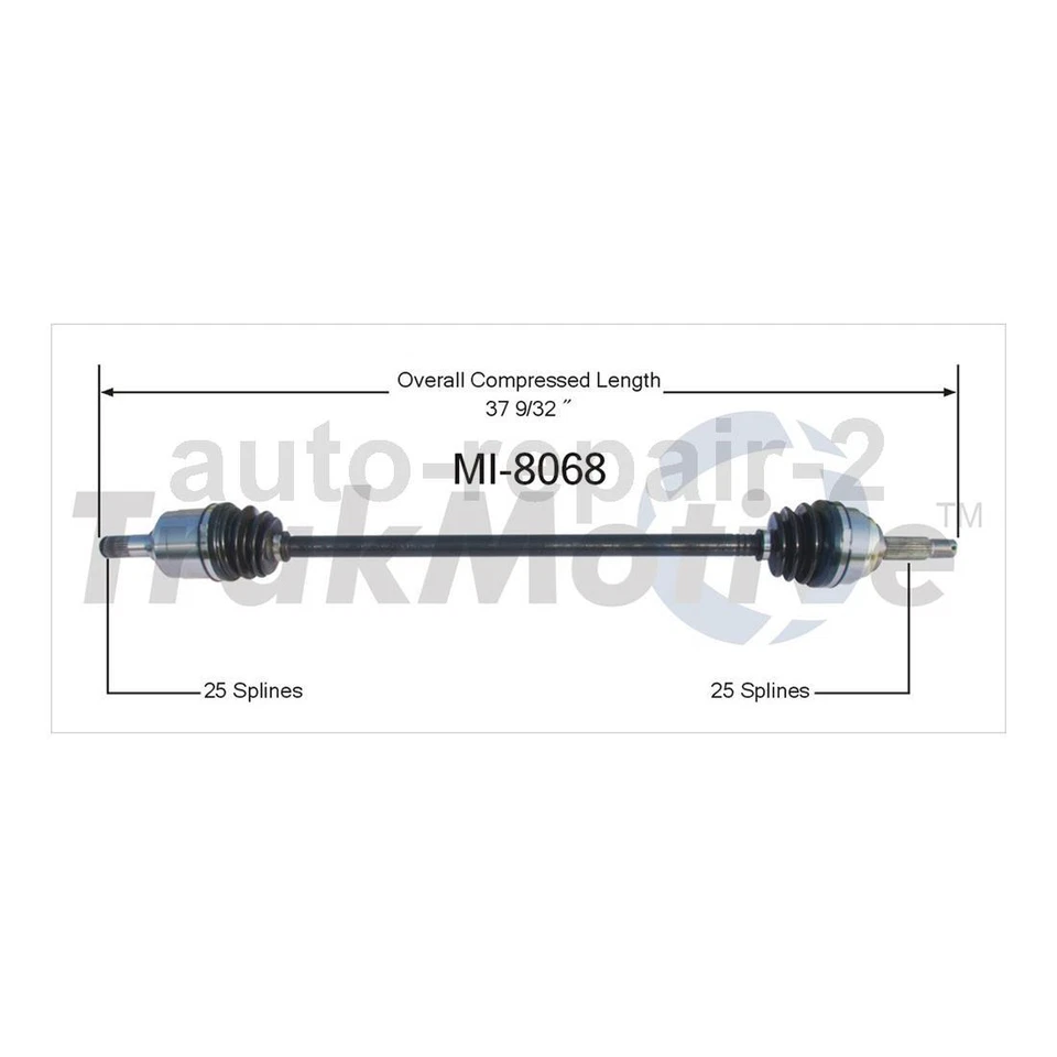Eje CV delantero izquierdo derecho para Mitsubishi Expo TrakMotive 1992~1995 Foto 3 de 3