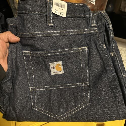 Lot Of 2 Carhartt FR Lightweight Jeans Size 38x32 CAT 2 NFPA 2112 #280-83