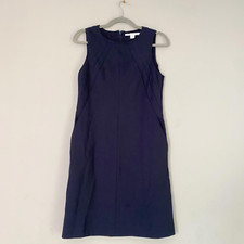Diane Von Furstenberg navy sleeveless sheath dress