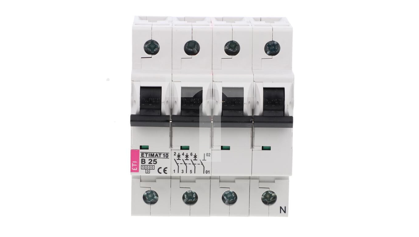 Circuit breaker 3P+NB 25A 10kA AC ETIMAT10 002126718 /T2UK