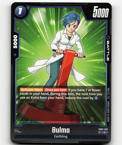 Bulma - SB01-045 - Manga Booster 01 (SB01) Leader Double Sided | eBay