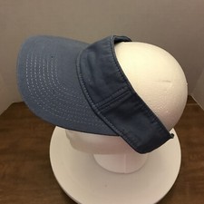 Blank Blue Visor Hat Authentic Pigment Hook And Loop