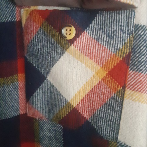Vintage Sears sz M Plaid Button Up Timeless - Picture 4 of 9