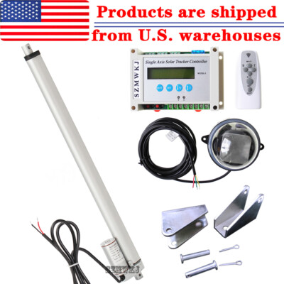 1KW Single Axis Solar Tracker Kit W/ 12V 1500N 18'' Linear Actuator W/ Controller