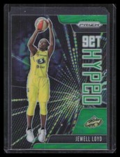 2021 Panini Prizm WNBA #9 Jewell Loyd Get Hyped Prizms Green