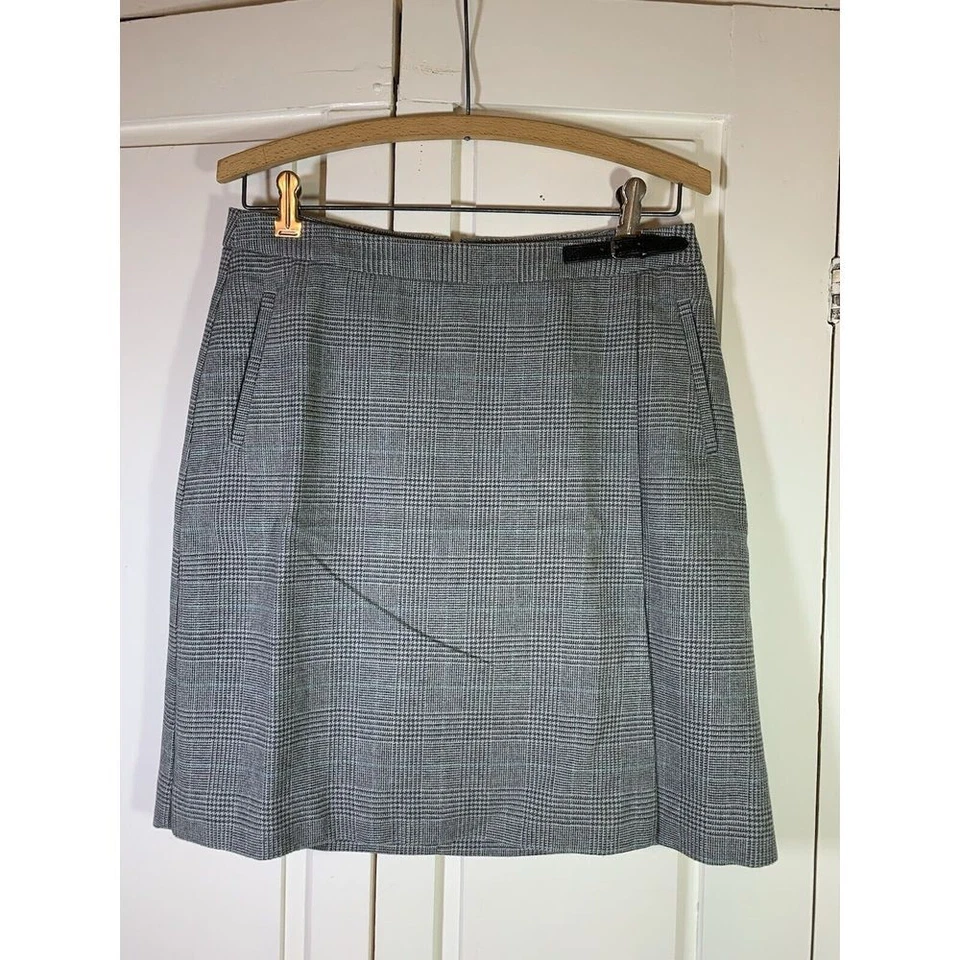 Minifalda LL Bean Academia 6P Pequeña Imitación Envoltura Falda Escocesa Calce Clásico Preppy Foto 2 de 4