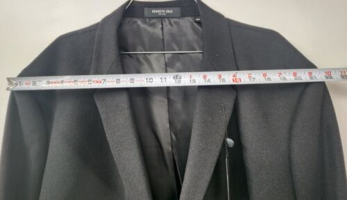 NEW Kenneth Cole New York Men's Black Long Over Coat Size 54R - Picture 6 of 16