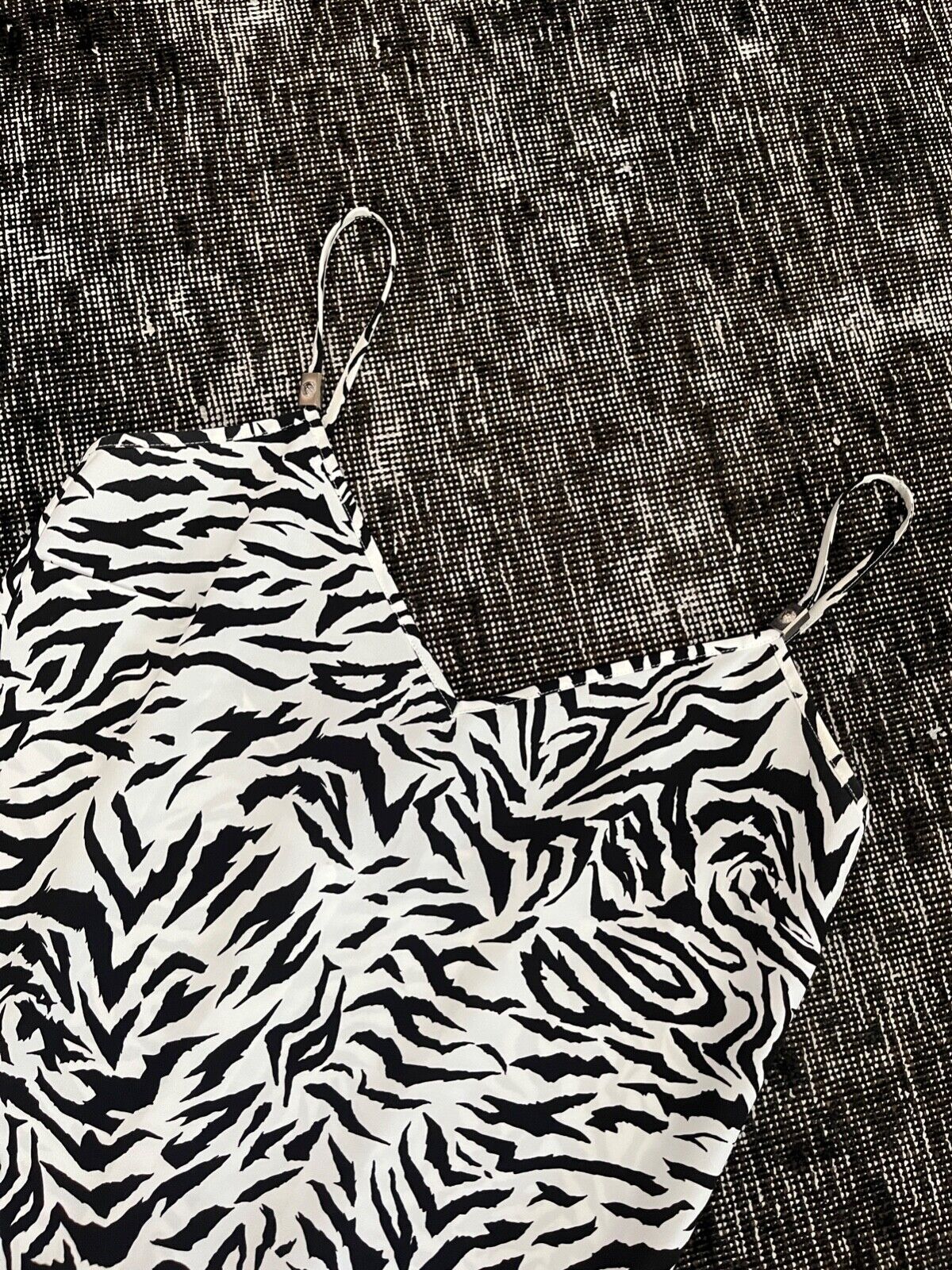 Versace Versus Zebra Print Tank Dress Made in Ita… - image 3