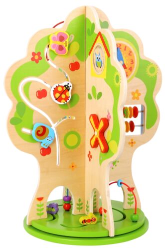 TOOKYLAND Wooden Rotating Activity Tree - Activity Center Toy, 2+ - Picture 1 of 9