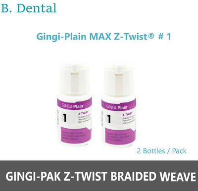 Gingi-Plain MAX Z-Twist  # 1 BRAIDED WEAVE / MAX 108'' PER BOTTLE - 2/Pack 11171M