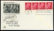 1954 2c Regular Issue Series of 1954 Coil Stamps First Day Cover