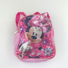 Disney Minnie Mouse Mini Backpack Sequin Pink with Straps 8  x 10  