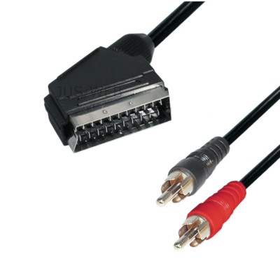 1,5m Scart auf 2x Cinch Stecker ( Audio OUT R/L ) Kabel Adapterkabel