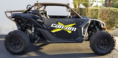CAN-AM X Logo Vinyl Decals - Yellow, 8 Pair (16 Total), Glossy Finish, 4"x8"