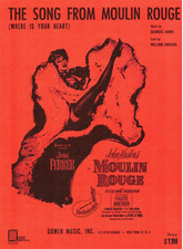 SONG FROM MOULIN ROUGE WHERE IS YOUR HEART SHEET MUSIC PIANO/VOCAL GABOR 1953