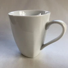 Over and Back Company's Coming 4 1/4 Inch Square Bottom Coffee Tea Mug Cup White