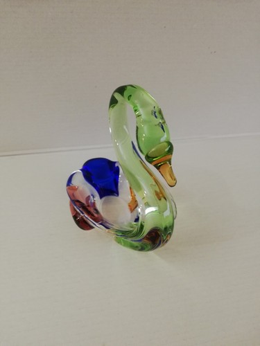 Mstisov Glassworks Cased Glass Swan Ashtray 'Rhapsody' By Frantisek Zemek - Picture 7 of 12
