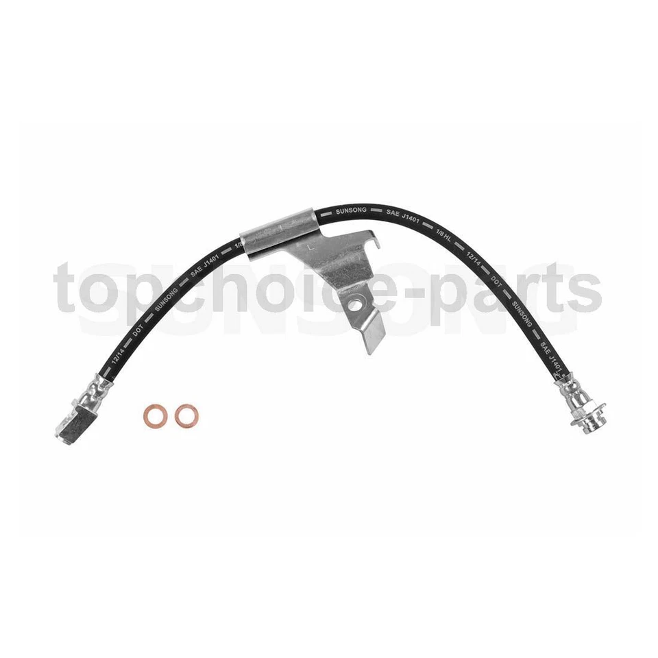 Línea de freno de manguera de freno delantera trasera izquierda y derecha 4 piezas para Oldsmobile 98 1985-1991 Foto 2 de 4