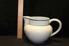 Vintage Viana Do Castelo Portugal Ceramic Pitcher  White with Cobalt Blue 5.25" — photo 1