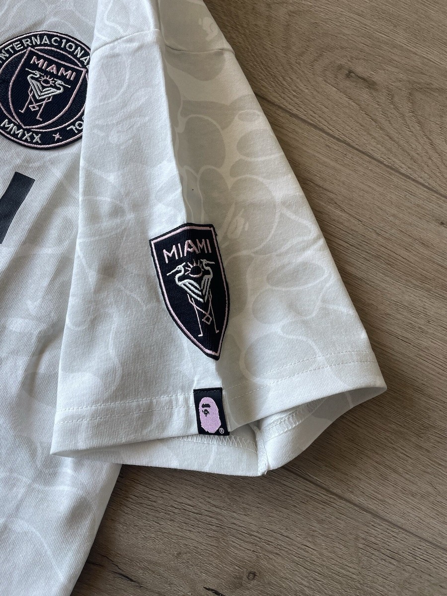 A Bathing Ape BAPE x Inter Miami CF White Camo Tee Multiple Sizes