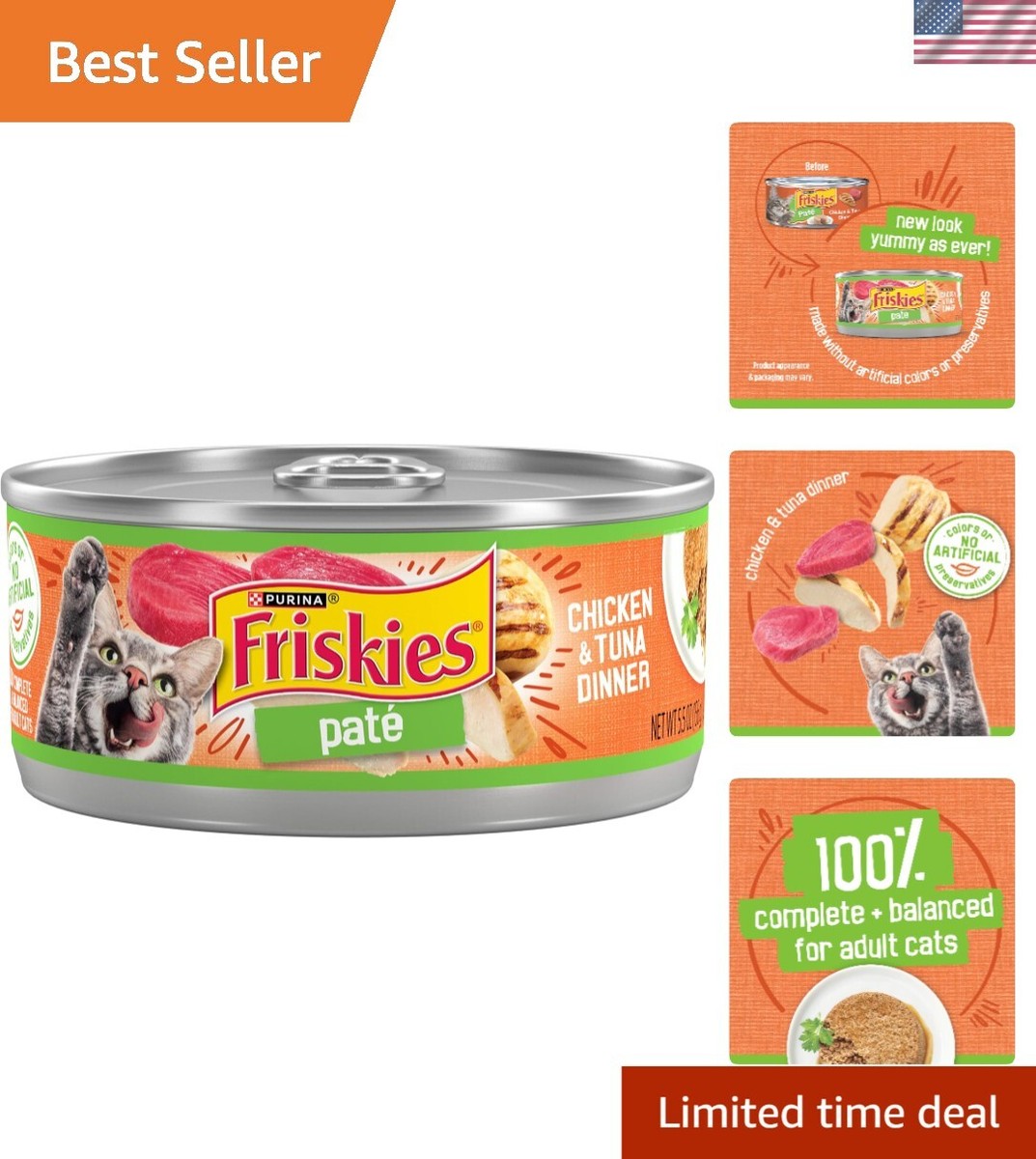 Purina Pate Wet Cat Food Chicken Tuna Dinner in 24 Pack of