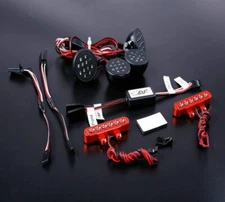 Front Headlight Lamp + Rear Light LED Light Set for 1/5 HPI RV Km BAJA 5T