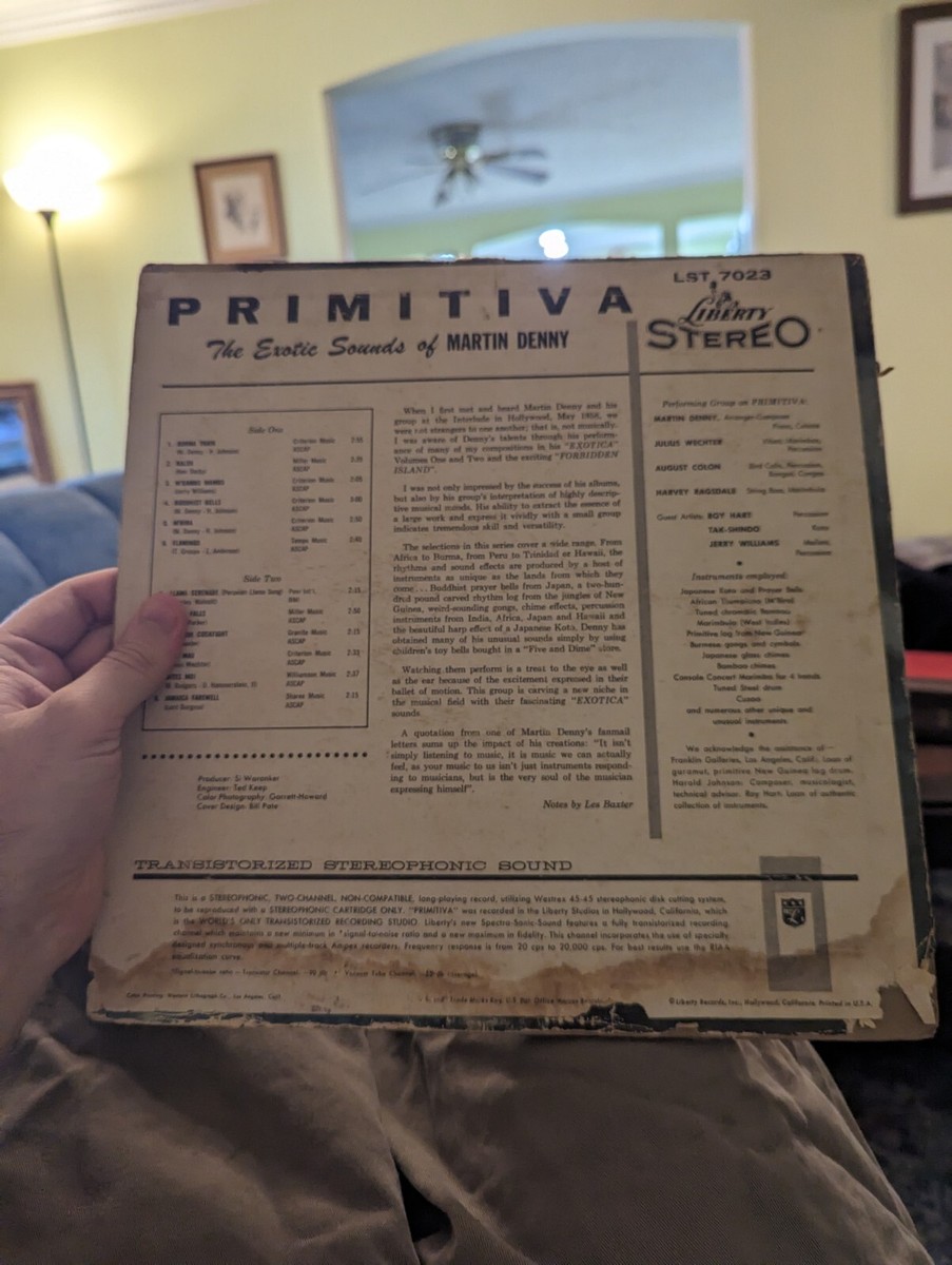 米LP Martin Denny Primitiva LST7023 LIBERTY /00260 Martin Denny Primitiva Liberty LST 7023 Record Album Vinyl