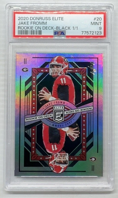 Jake Fromm Panini Donruss Elite Rookie on Deck #20 Black 1/1
