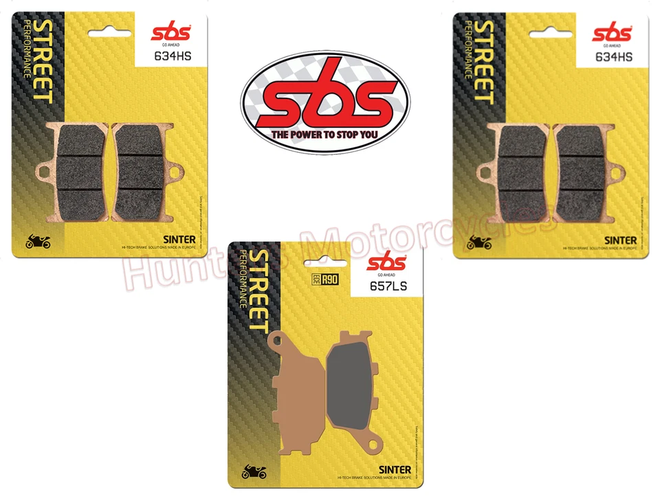 Yamaha MT10 (2016 to 2020) SBS Sintered Front & Rear Brake Pads for 3 x Discs - image 1 of 1
