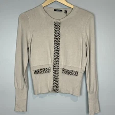Carlisle Cardigan Sweater Women's Size Medium Bisque Snap Front  NWT $345