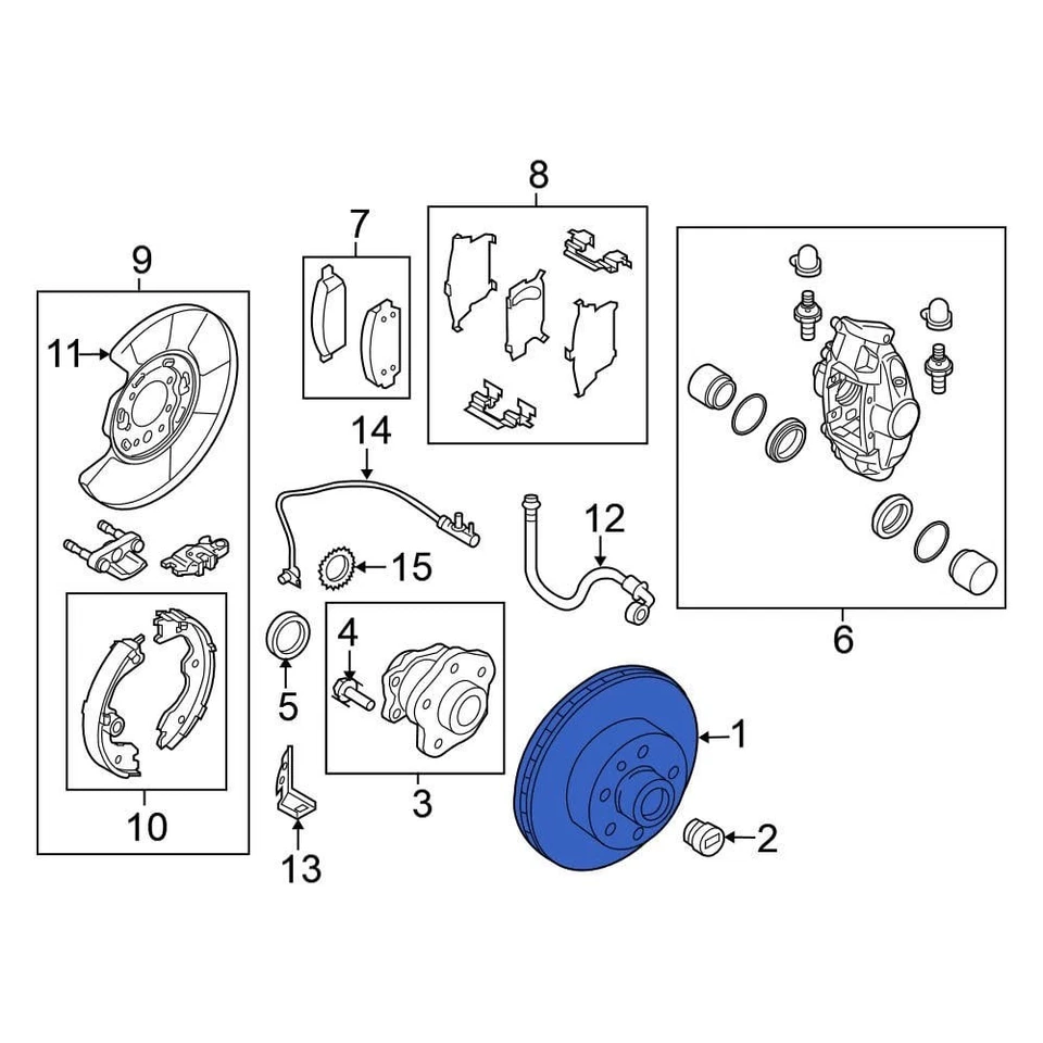 For Nissan 370Z 2009-2020 Nissan 43206JL00A Rear Disc Brake Rotor - Imagem 2 de 2