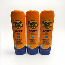 Banana Boat Sport Ultra SPF 30 Sunscreen Lotion, 3 Pack EXP 09/2026 