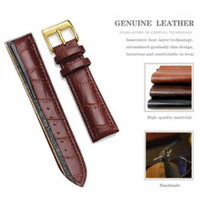 Premium Genuine Leather Watchbands 12/14/16/18/19/20/21/22/24 mm Watch Band