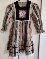 Vintage 1980s-1990s Bonnie Jean Girls Traditional / Folk Inspired Dress Size...