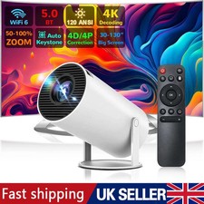 LIPETY 4K HD Wireless Portable Projector, Mini Home Cinema Projectors 180 Degree