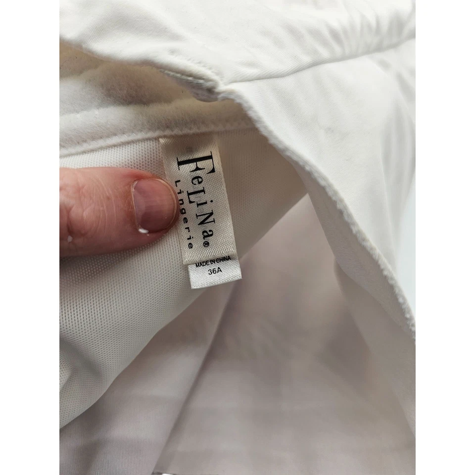 Felina Lingerie Womens Sz 36A Lightly Padded Corset Bustier White - Image 3 of 3