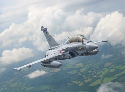 Italeri 1:72 Rafale B zweisitziges französisches Jagdflugzeug Plastik Modellbausatz